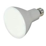 Bombilla LED Atenuable Satco BR30 de 9.5 W con Base Mediana, Blanco Esmerilado/ Blanco Suave